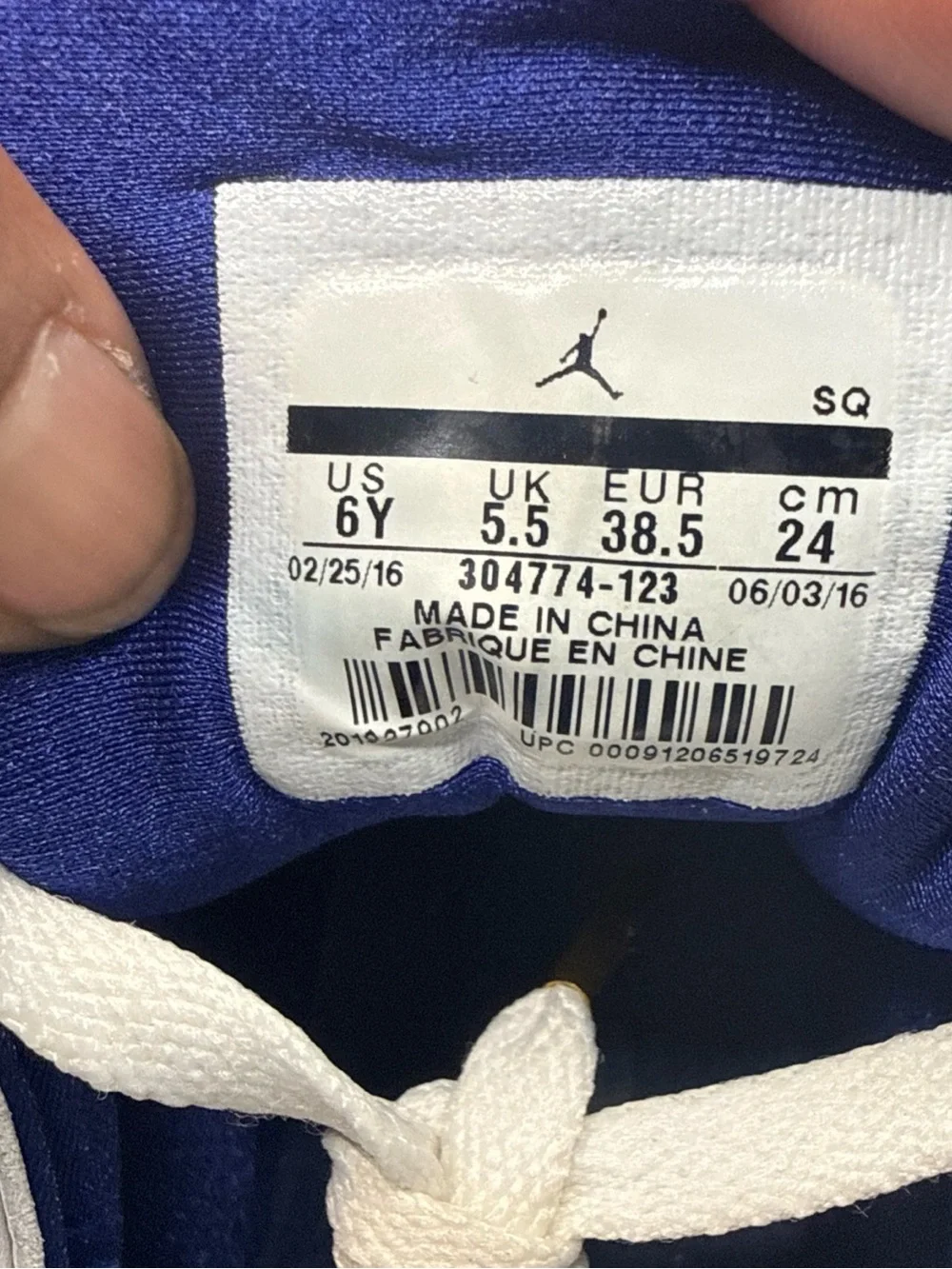 Size 6 (GS) - Jordan 7 Retro High Tinker Alternate 2016, 304774-123, No Box